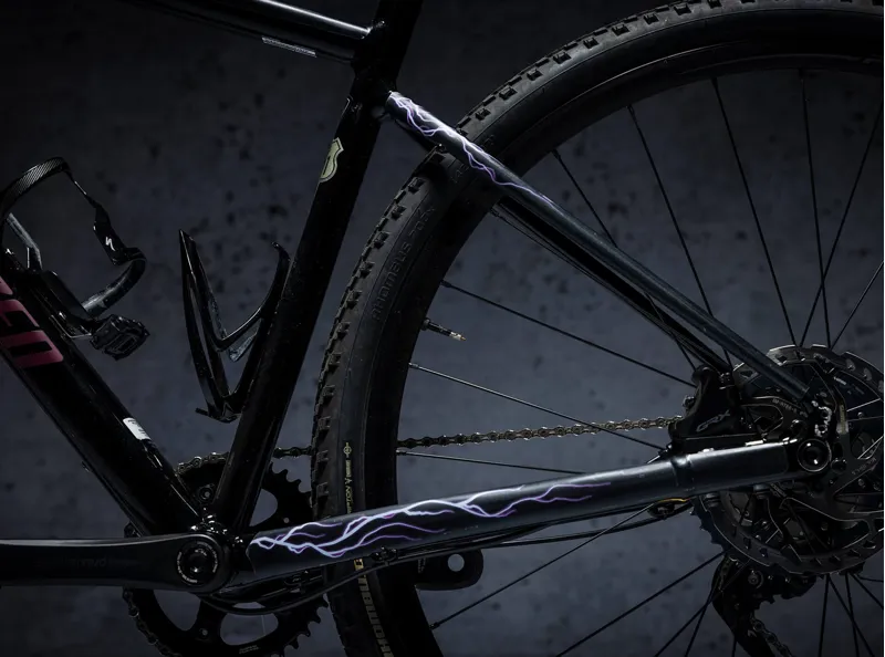 Dyedbro Lightning Gravel Frame Protection Kit in Pink-3