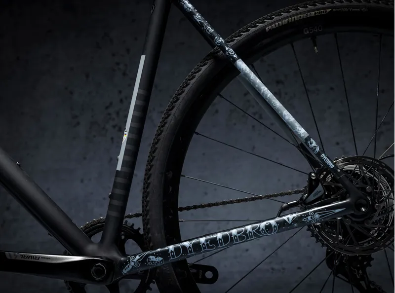 Dyedbro Old School Tattoo Gravel Frame Protection Kit in White-4