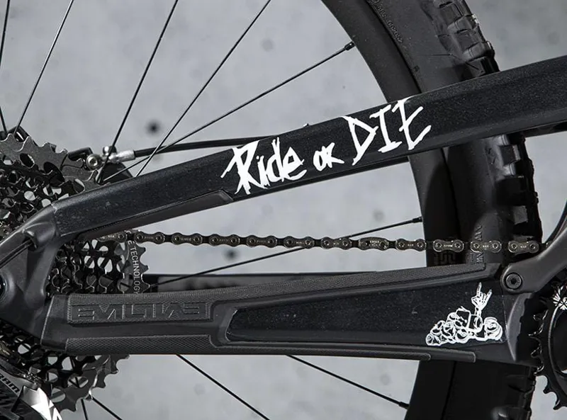 Dyedbro Ride or Die MTB Frame Protection Kit in White-4