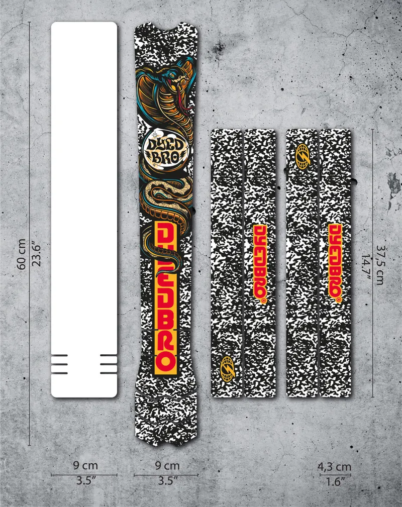 Dyedbro RRR x Dyedbro MTB Frame Protection Kit in Black