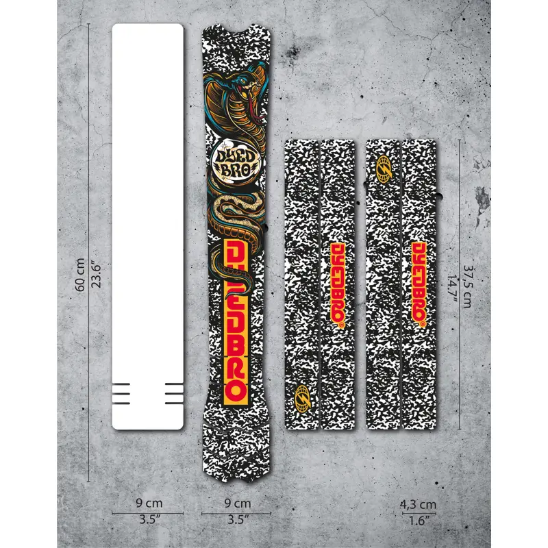 Balfes Bikes Dyedbro RRR x Dyedbro MTB Frame Protection Kit in Black | Free postage over £30, £10 off first order, price match & 0% finance.