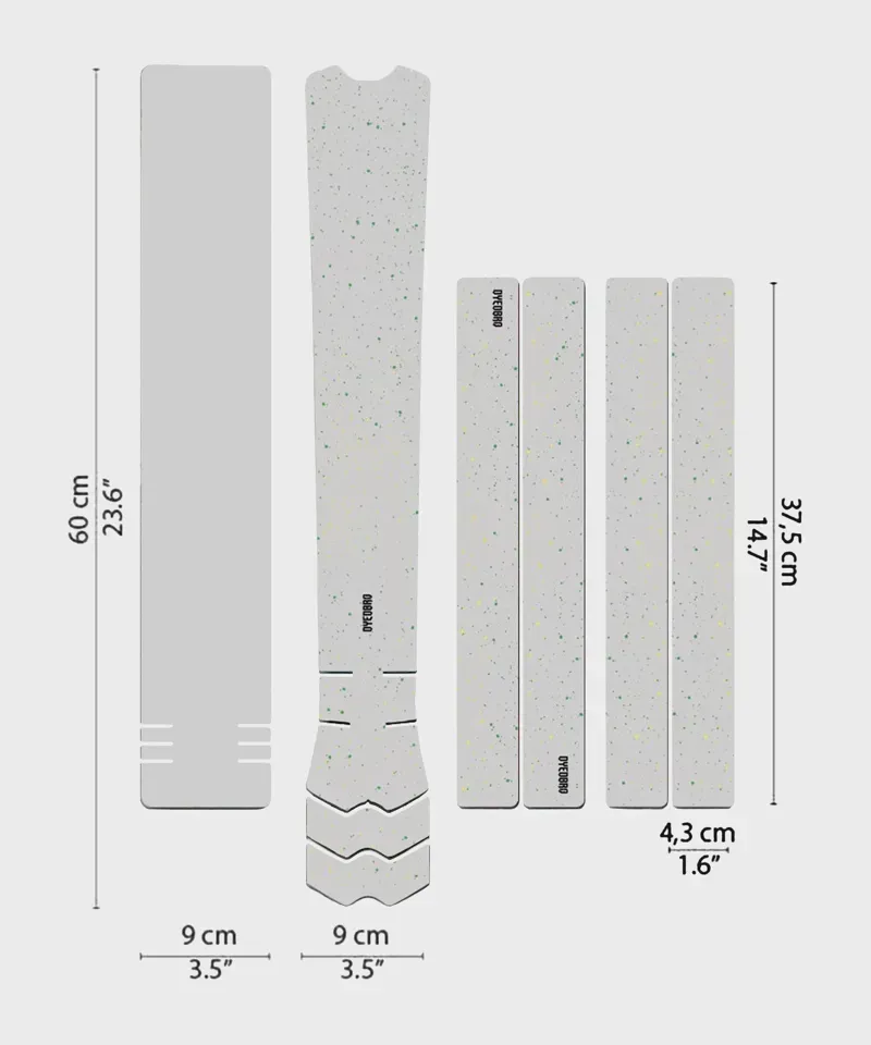 Dyedbro Speckled Gloss MTB Frame Protection Kit in Green