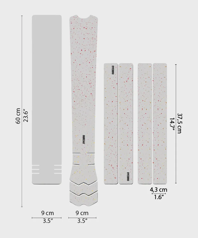 Dyedbro Speckled Gloss MTB Frame Protection Kit in Red