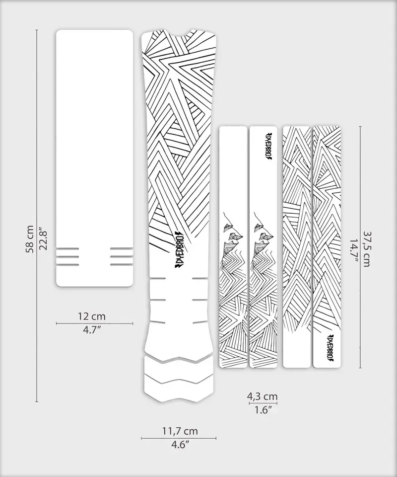 Dyedbro Stay Free e-Bike Frame Protection Kit in Black