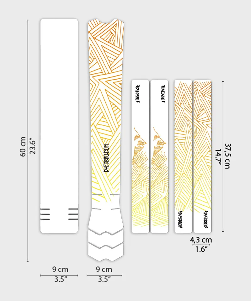 Dyedbro Stay Free MTB Frame Protection Kit in Colour