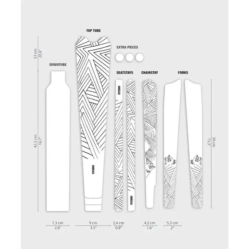 Balfes Bikes Dyedbro Stay Free Gravel Frame Protection Kit in Black | Free postage over £30, £10 off first order, price match & 0% finance.