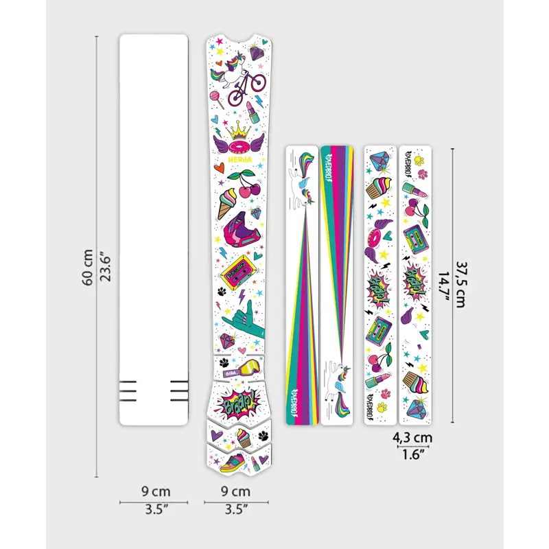 Balfes Bikes Dyedbro Clear MTB Frame Protection Kit in Unicorn Glitter | Free postage over £30, £10 off first order, price match & 0% finance.