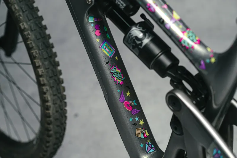 Dyedbro Clear MTB Frame Protection Kit in Unicorn Glitter-5