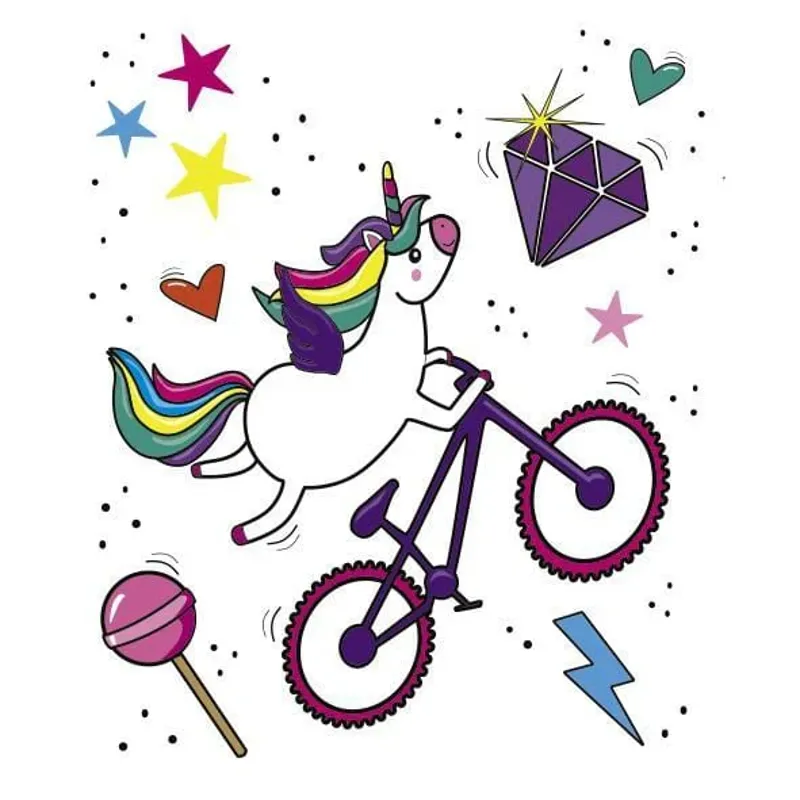 Dyedbro Clear MTB Frame Protection Kit in Unicorn Glitter-6