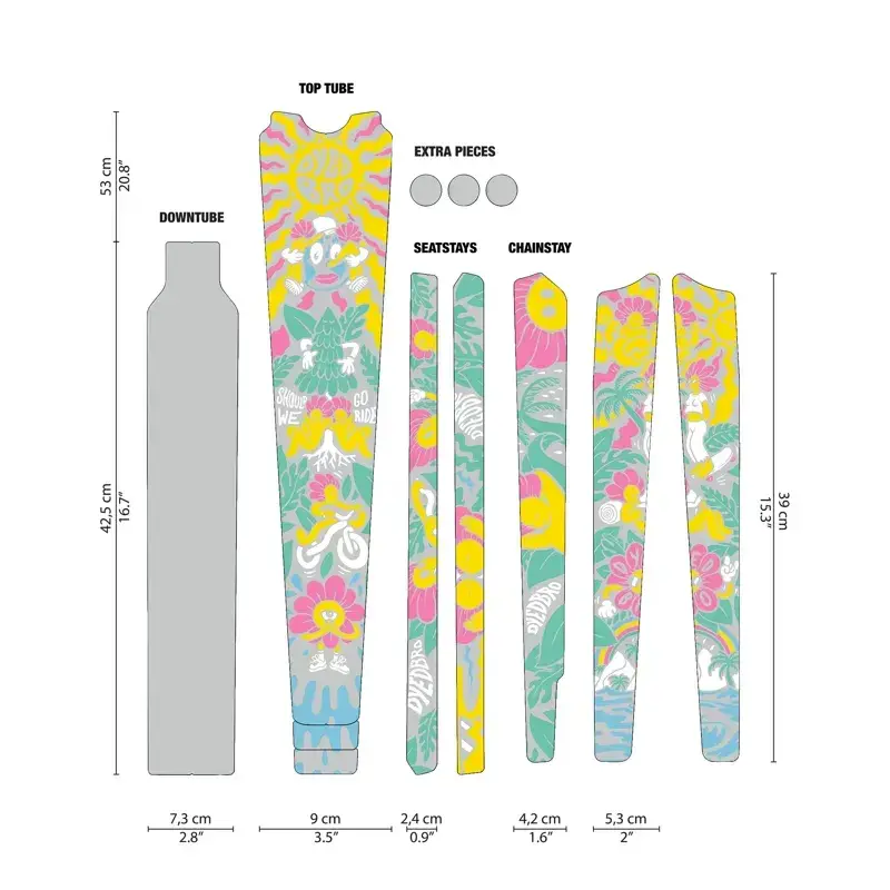 Balfes Bikes Dyedbro Victor Brousseaud Artist Series Gravel Frame Protection Kit | Free postage over £30, £10 off first order, price match & 0% finance.