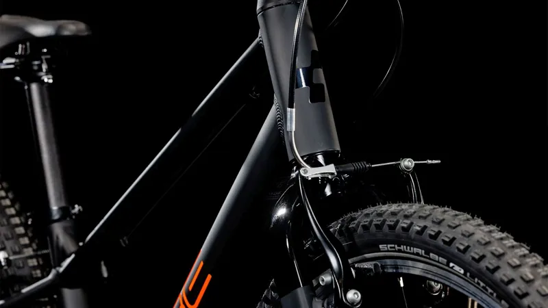 Cube Numove 240 24 Inch Wheel Kids Bike 2025 in Black/Orange-4