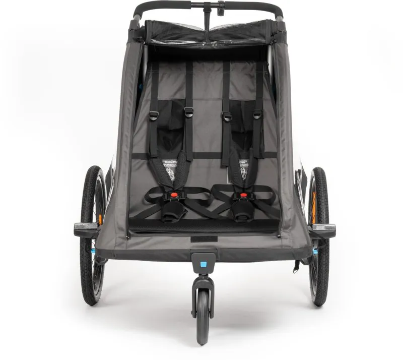 Cube Pure Double Kids Trailer in Black/Grey-4
