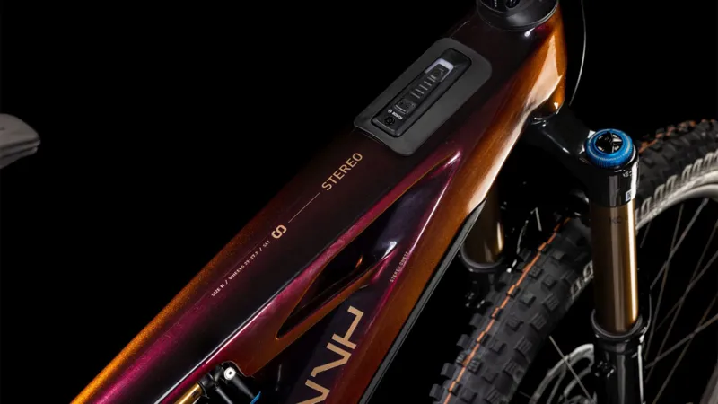 Cube Stereo Hybrid ONE77 HPC SLT 800Wh Electric Full Suspension MTB 2025 in Solareclipse/Bronze-1