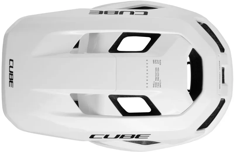 Cube Descender Full Face MIPS Helmet in X Actionteam White-6