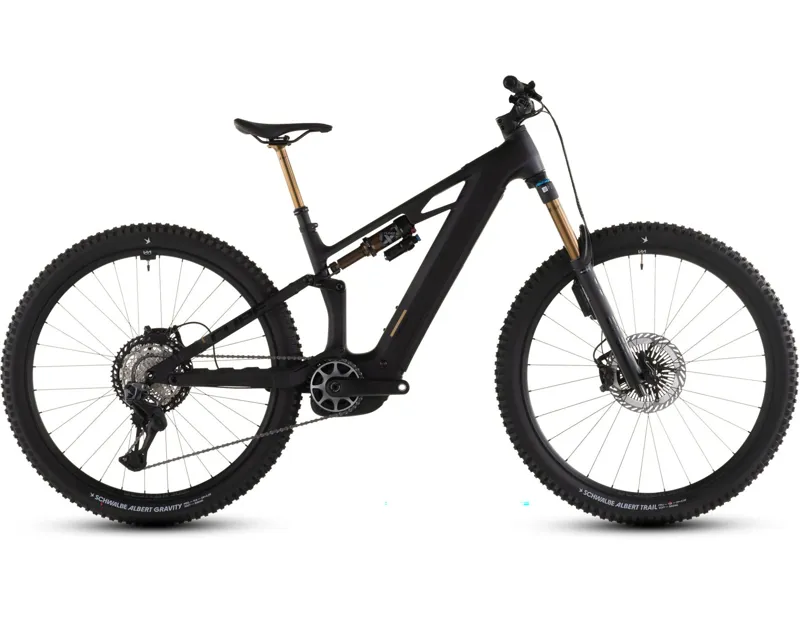 Balfes Bikes Cube Stereo Hybrid one44 HPC AT 800 Electric Full Suspension Mountain Bike 2026 in Carbon/Gold | Free postage over £30, £10 off first order, price match & 0% finance.