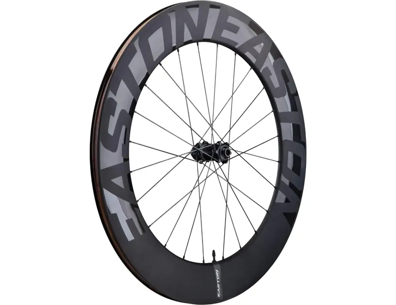 Balfes Bikes Easton EC90 AERO85 Clincher 700C 12x100mm Carbon Front Wheel in Black | Free postage over £30, £10 off first order, price match & 0% finance.