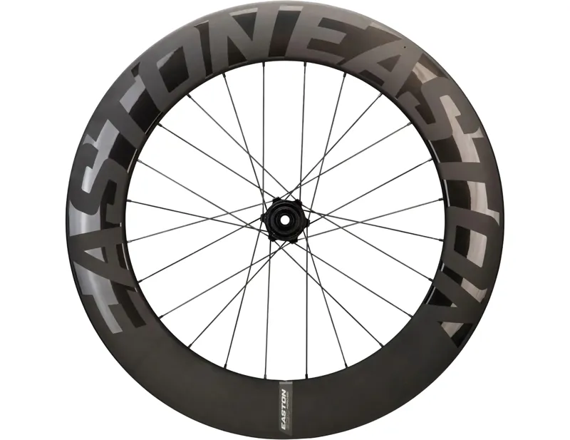 Balfes Bikes Easton EC90 AERO85 Clincher 700C 12x142mm Carbon Front Wheel in Black | Free postage over £30, £10 off first order, price match & 0% finance.
