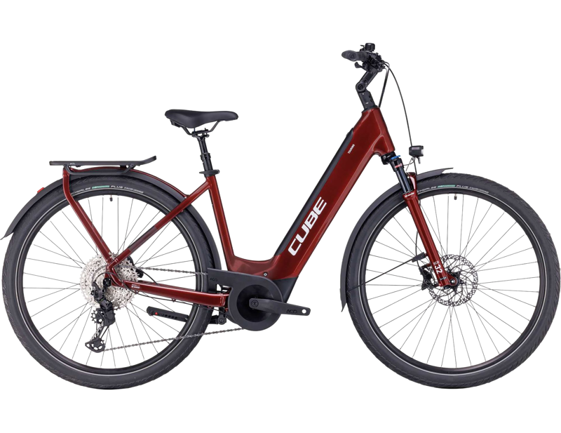Cube Touring Hybrid Exc 625 Electric Hybrid Bike 2024 in Red/White