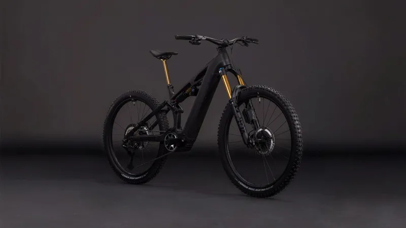 Cube Stereo Hybrid one77 HPC AT 800 Full Suspension Electric Mountain Bike 2026 in Carbon/Gold-7