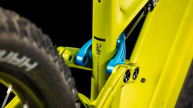 Cube Stereo Hybrid one44 HPC Race 800 Electric Full Suspension Mountain Bike 2025 in Flashlime/Blue-2