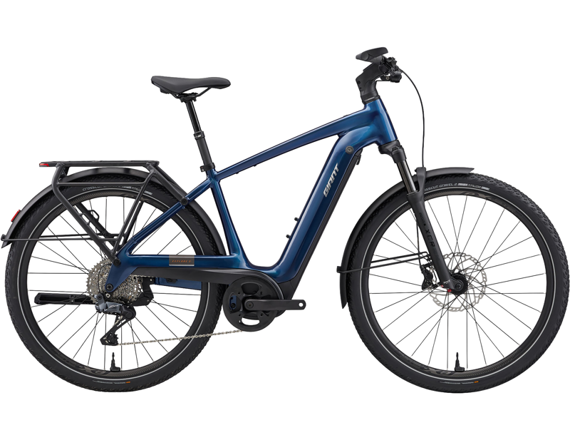 Balfes Bikes Giant Explore E+ 1 Double Diamond Electric Hybrid Bike 2026 in Metallic Navy | Free postage over £30, £10 off first order, price match & 0% finance.