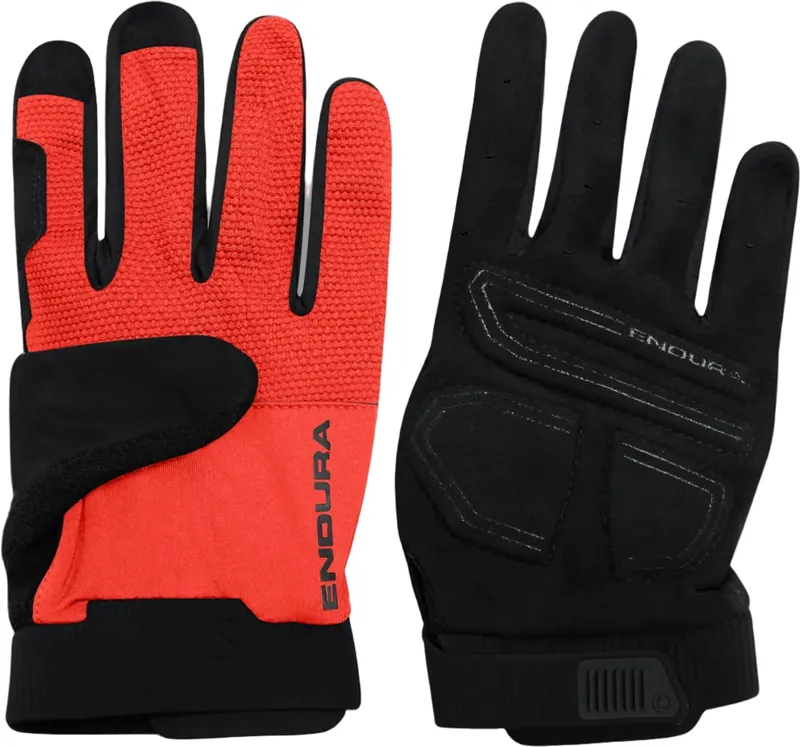 Endura Loop Full Finger Glove in Flame Red