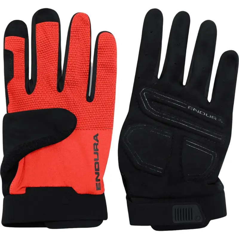 Balfes Bikes Endura Loop Full Finger Glove in Flame Red | Free postage over £30, £10 off first order, price match & 0% finance.