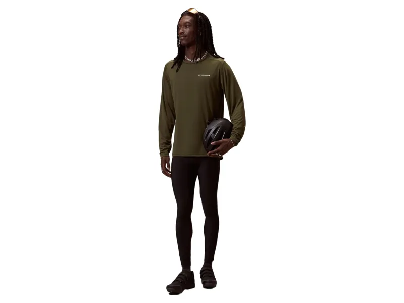 Endura Loop L/S Tech Tee in Olive Green-2