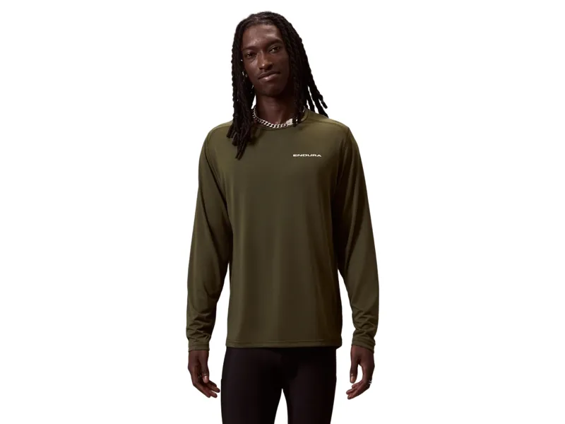 Endura Loop L/S Tech Tee in Olive Green-3