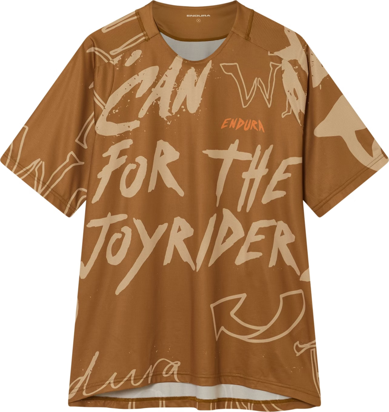 Endura Singletrack Short Sleeve Print Trail Jersey in Brown