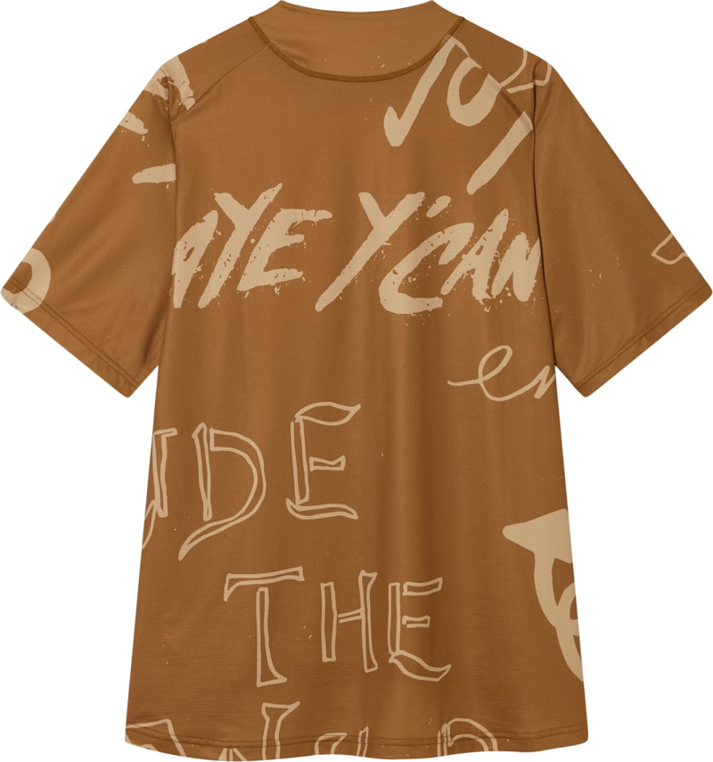 Endura Singletrack Short Sleeve Print Trail Jersey in Brown-1