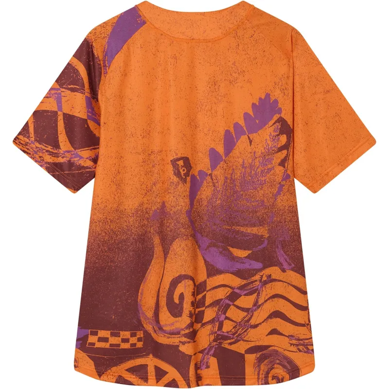 Endura Singletrack Short Sleeve Print Trail Jersey in Orange-1
