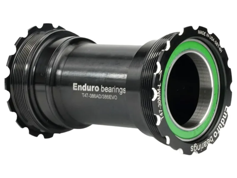 Enduro Bearings T47 Internal Bottom Bracket 440C Stainless Steel DUB in Black