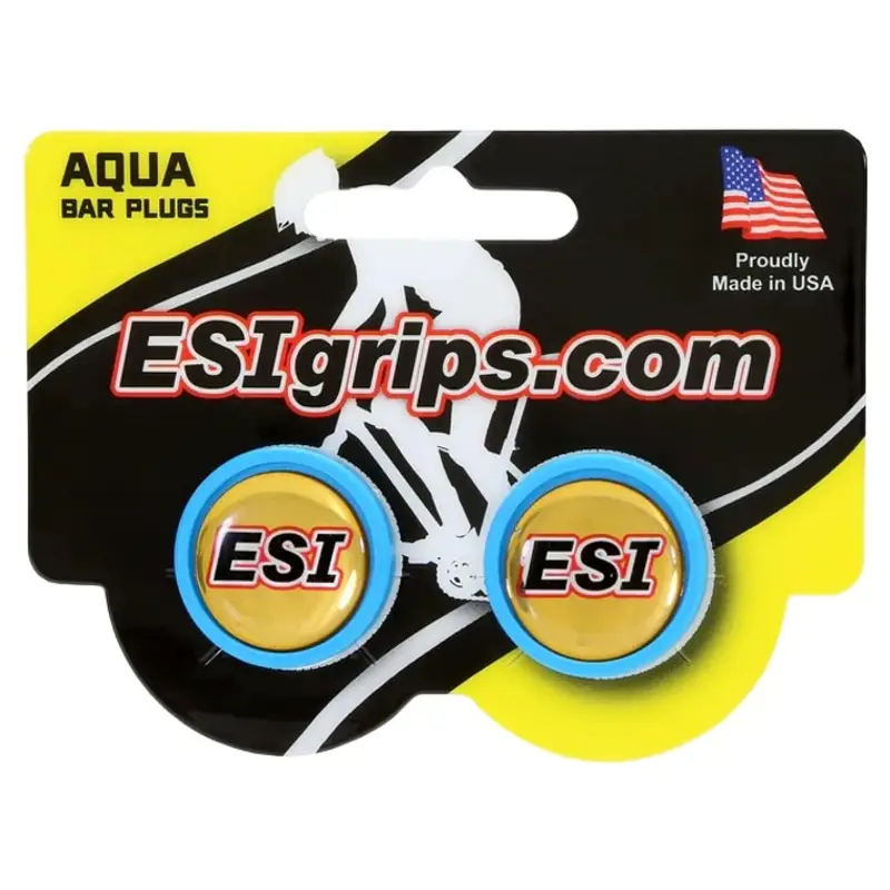 Balfes Bikes Esi ESI Grips Bar Plugs in Aqua | Free postage over £30, £10 off first order, price match & 0% finance.