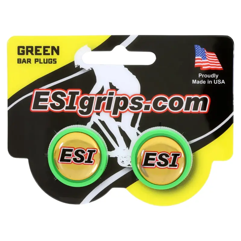 Balfes Bikes Esi ESI Grips Bar Plugs in Green | Free postage over £30, £10 off first order, price match & 0% finance.
