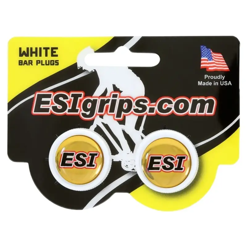 Balfes Bikes Esi ESI Grips Bar Plugs in White | Free postage over £30, £10 off first order, price match & 0% finance.