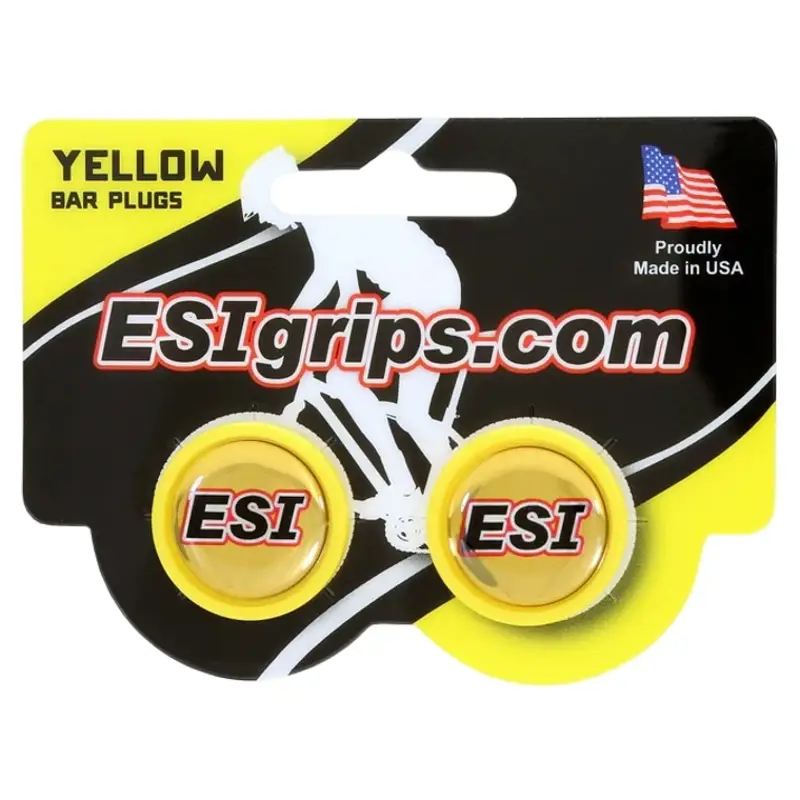 Balfes Bikes Esi ESI Grips Bar Plugs in Yellow | Free postage over £30, £10 off first order, price match & 0% finance.