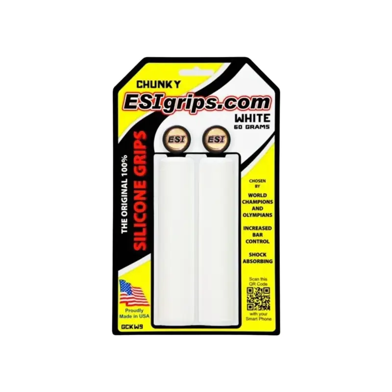 Balfes Bikes Esi ESI Grips MTB Chunky in White | Free postage over £30, £10 off first order, price match & 0% finance.
