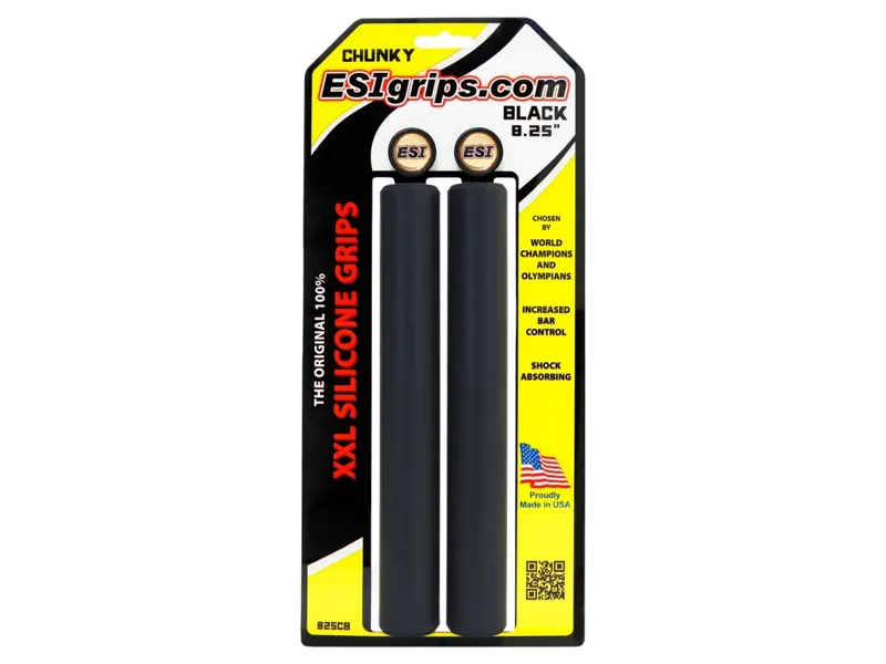 ESI Grips XXL 8.35 Chunky Silicone Handlebar Grips 203mm in Black