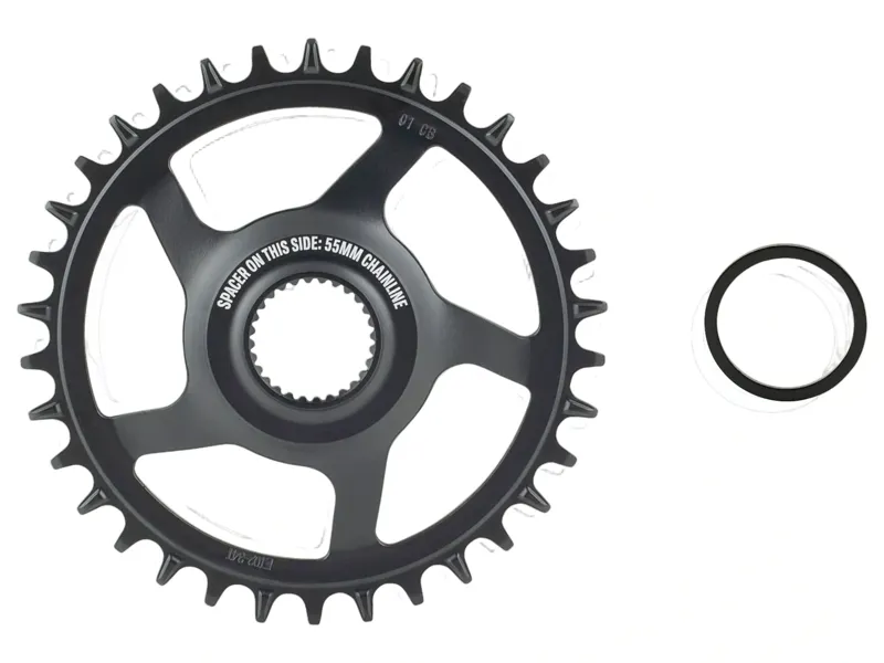 EThirteen eSpec 55mm Chainline Direct Mount Chainring 34t in Black-1