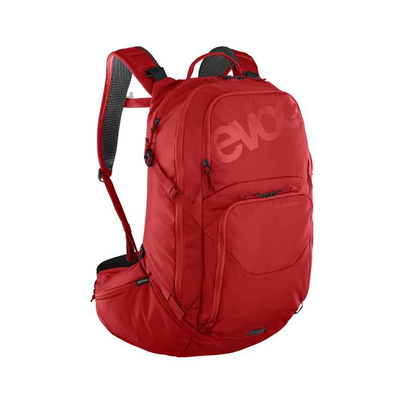 Balfes Bikes Evoc Explorer Pro 26L Performance Backpack in True Red | Free postage over £30, £10 off first order, price match & 0% finance.