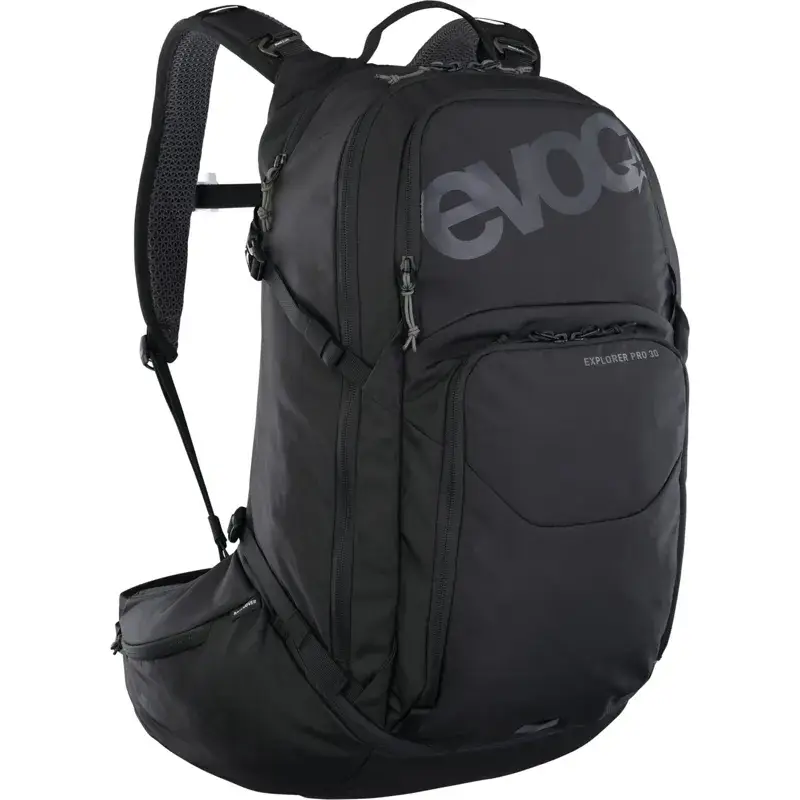 Balfes Bikes Evoc Explorer Pro 30L Performance Backpack in Black | Free postage over £30, £10 off first order, price match & 0% finance.