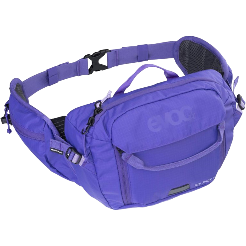 Balfes Bikes Evoc Hip Pack 3L + Hydration Bladder 1.5L in Violet | Free postage over £30, £10 off first order, price match & 0% finance.