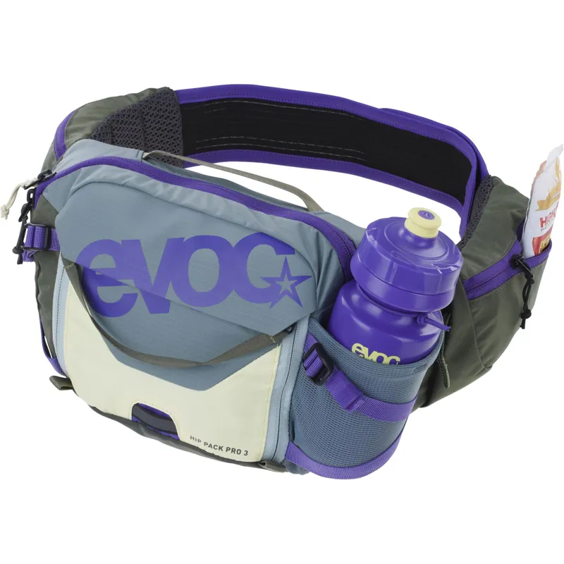 Evoc Hip Pack Pro 3L Hip Pack in Steel - Violet - Dark Olive-5