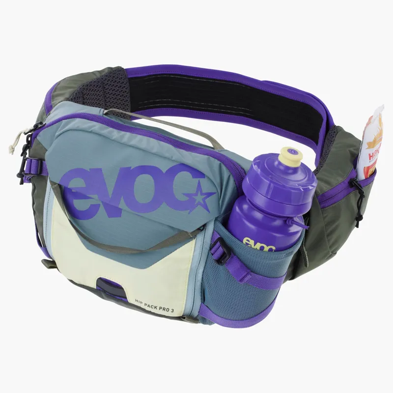 Evoc Hip Pack Pro Hydration Pack 3L + 1.5L Bladder in Violet/Dark Olive-1