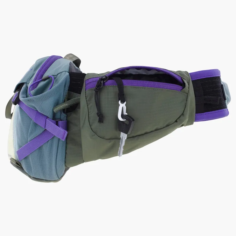 Evoc Hip Pack Pro Hydration Pack 3L + 1.5L Bladder in Violet/Dark Olive-5