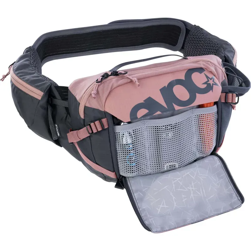 Evoc Hip Pack Pro Hydration Pack 3L + 1.5L Bladder in Dusty Pink/Carbon Grey-4