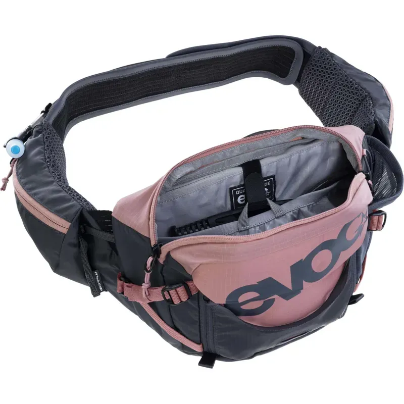 Evoc Hip Pack Pro Hydration Pack 3L + 1.5L Bladder in Dusty Pink/Carbon Grey-5