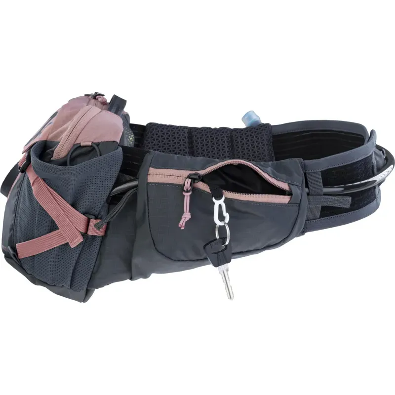 Evoc Hip Pack Pro Hydration Pack 3L + 1.5L Bladder in Dusty Pink/Carbon Grey-7