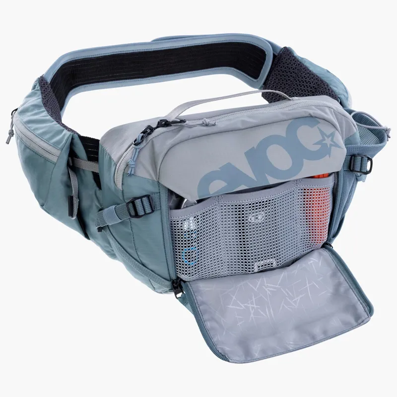 Evoc Hip Pack Pro Hydration Pack 3L + 1.5L Bladder in Stone/Steel Grey-4